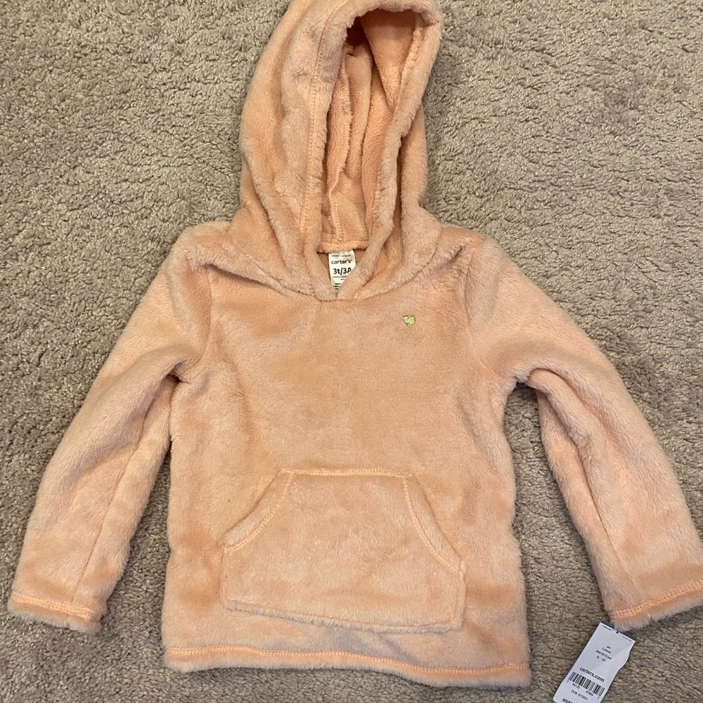 Carter’s Toddler Girls 3T Pink Hooded Sweatshirt